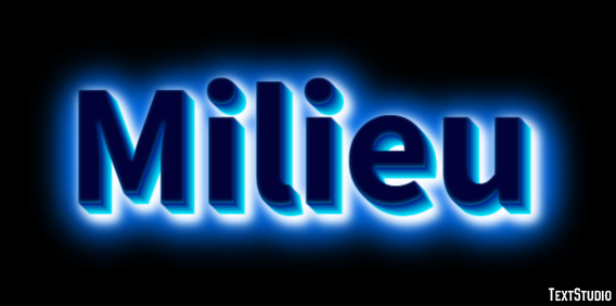 Milieu Efeito de texto