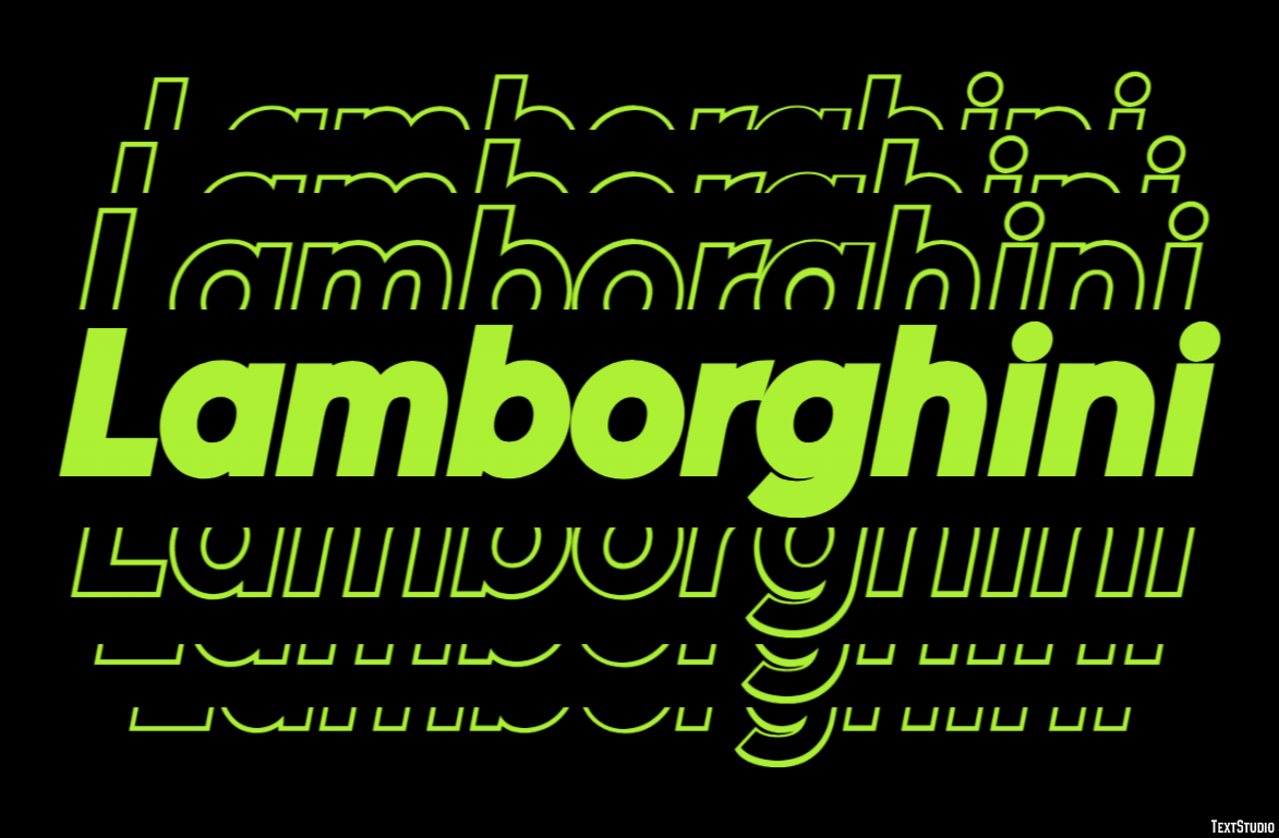 Lamborghini Text Effect
