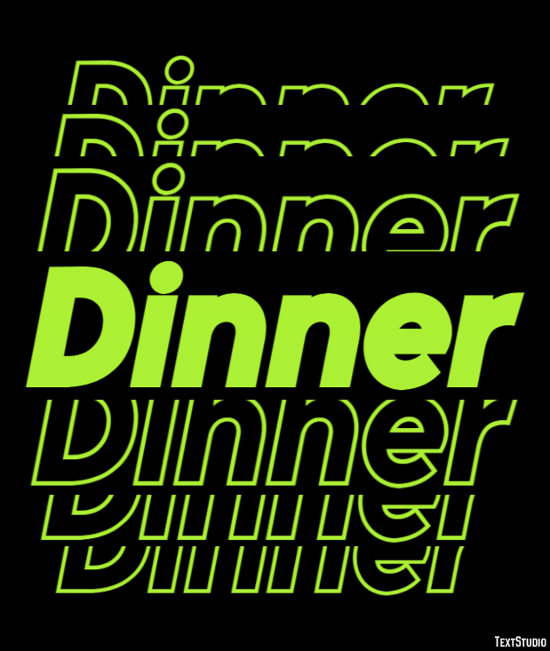 Dinner Tekst Effect