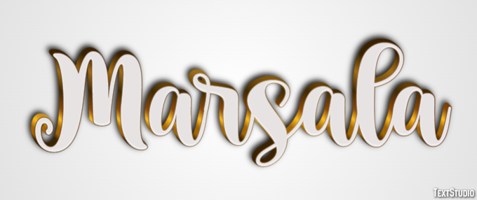 Marsala Efecto de Texto