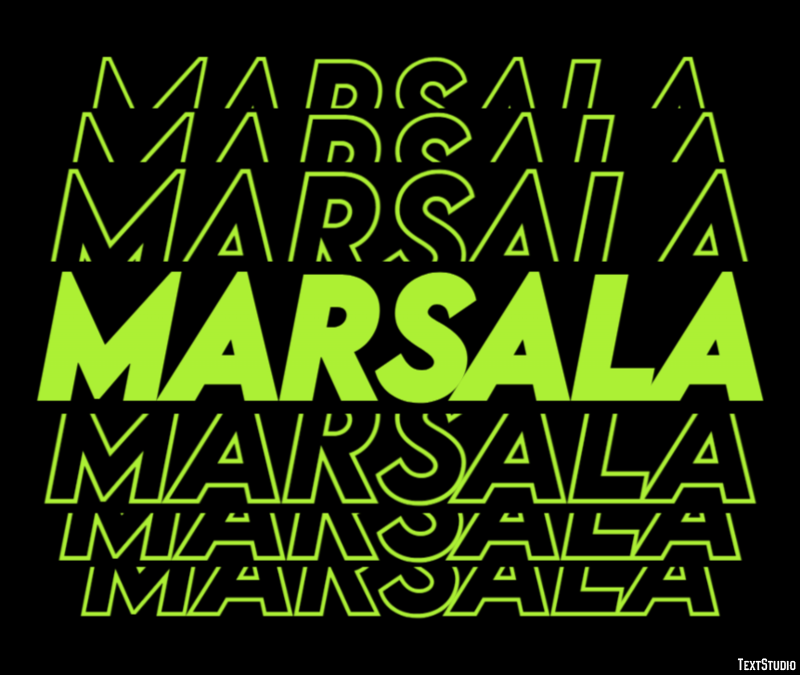 Marsala Efeito de texto