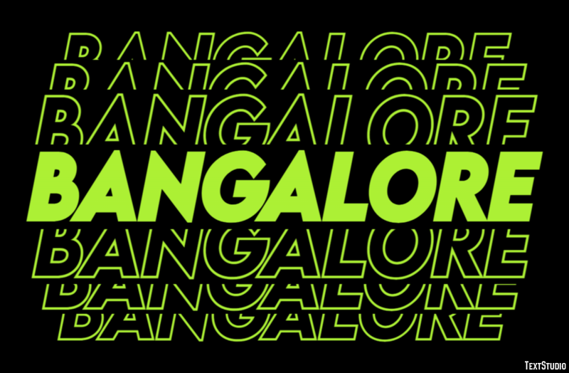 Bangalore Efecto de Texto