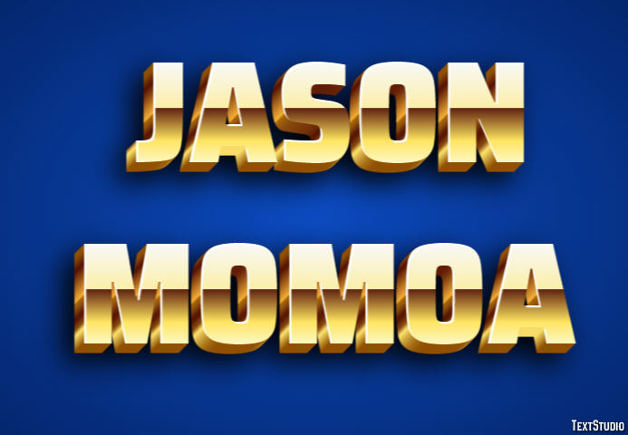 Jason Momoa Efeito de texto