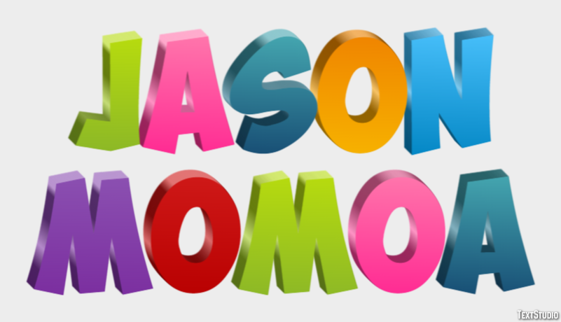 Jason Momoa Efeito de texto
