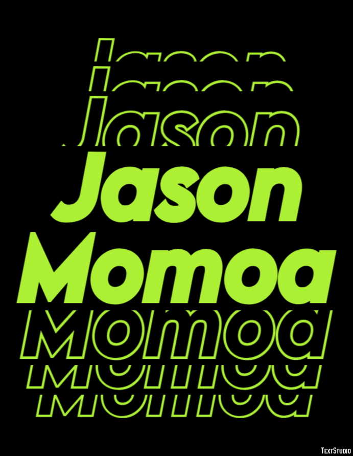 Jason Momoa Efeito de texto