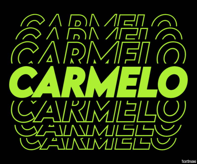Carmelo Efecto de Texto