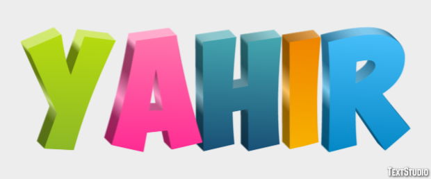 Yahir Text effect