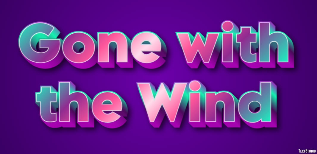 Gone with the Wind Text effect