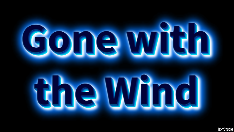 Gone with the Wind Text Effect