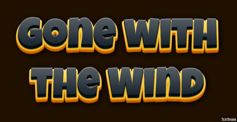 Gone with the Wind Text effect