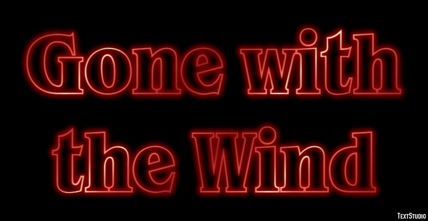 Gone with the Wind Text effect