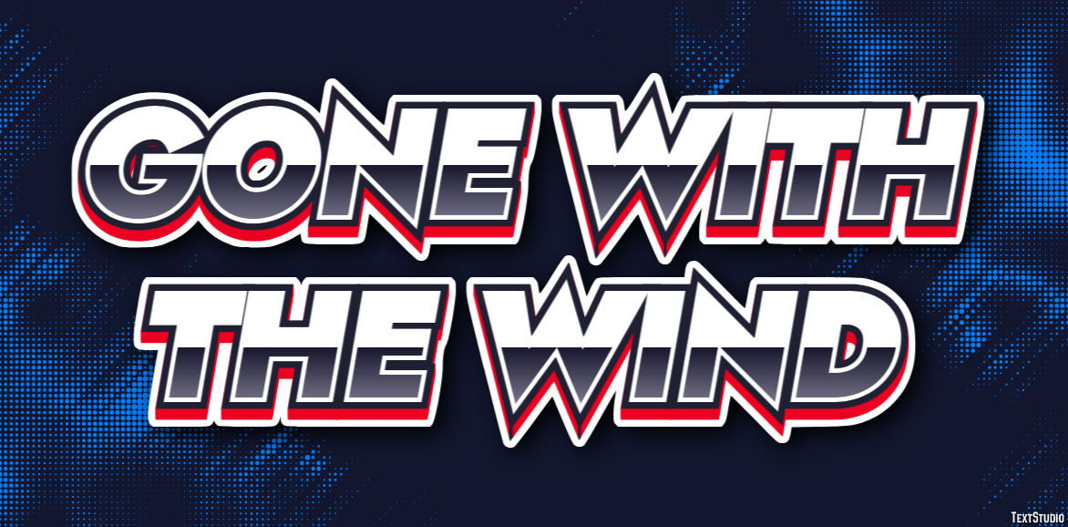 Gone with the Wind Text effect