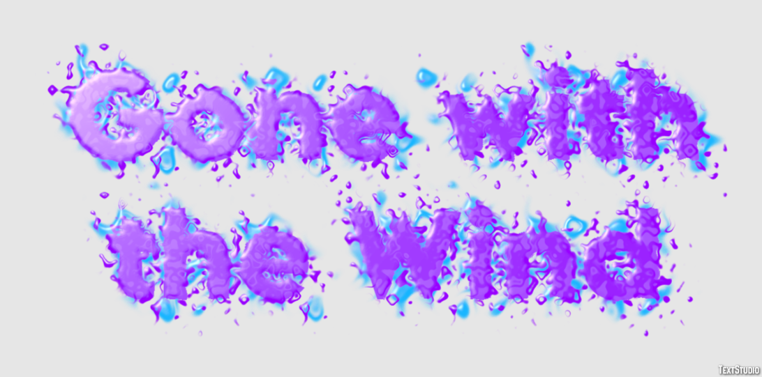 Gone with the Wind Text Effect