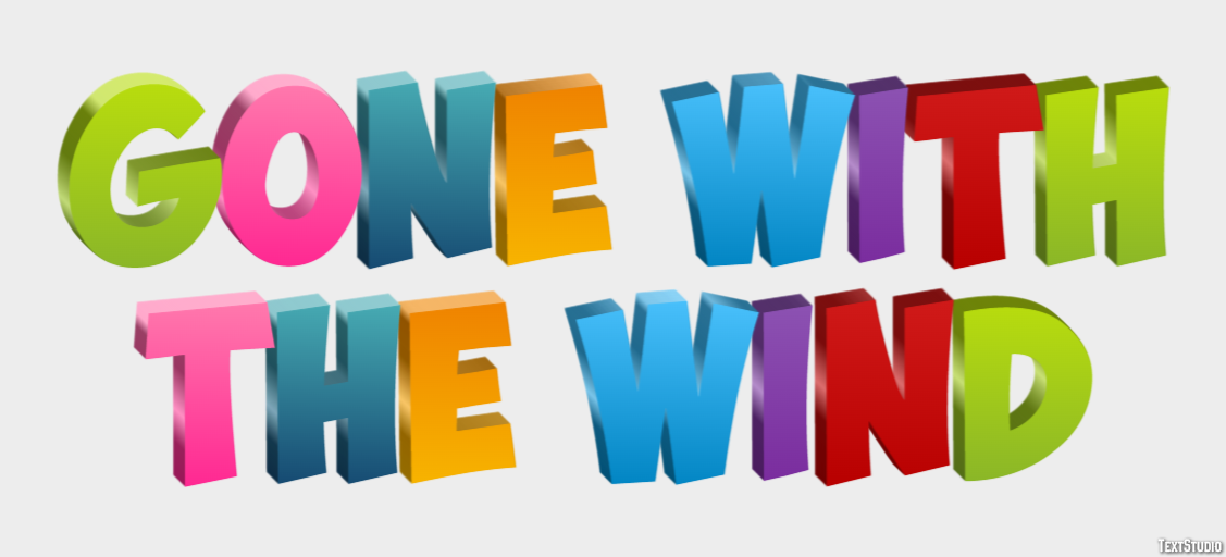 Gone with the Wind Text Effect