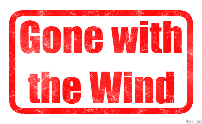 Gone with the Wind Text Effect