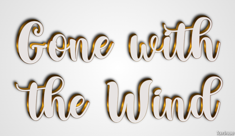 Gone with the Wind Text effect