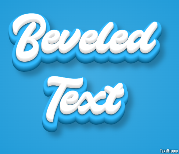 Beveled Text Efeito de texto