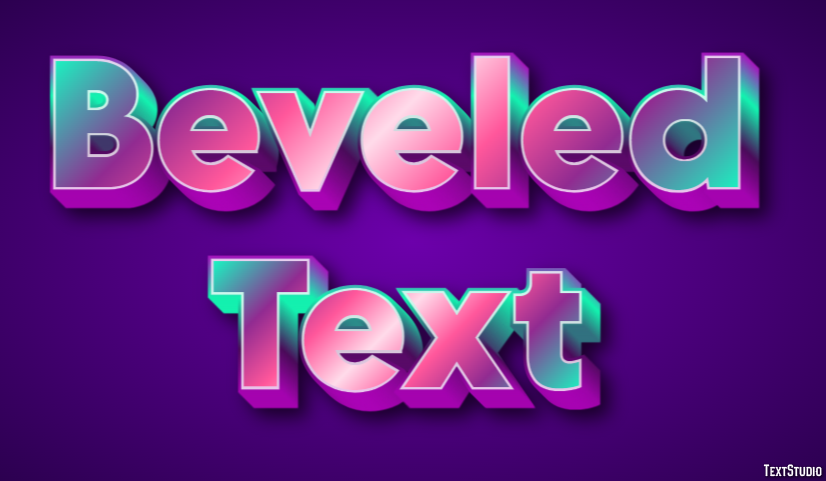 Beveled Text Efeito de texto
