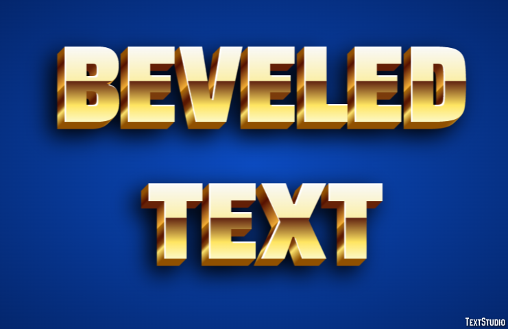 Beveled Text Efeito de texto