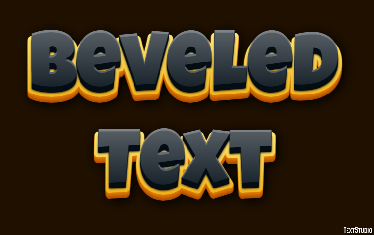 Beveled Text Efeito de texto