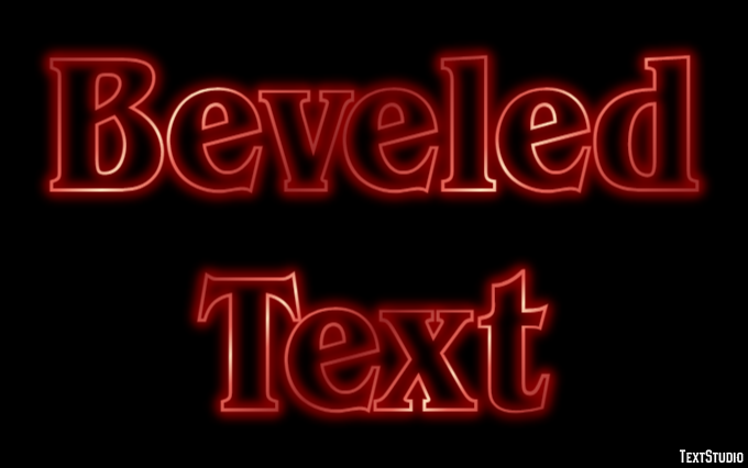 Beveled Text Efeito de texto