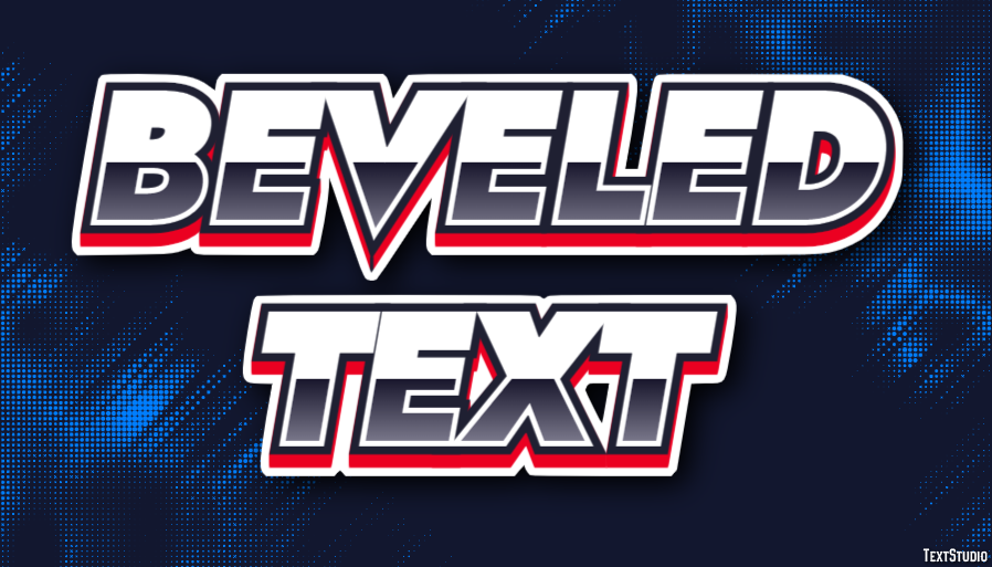 Beveled Text Efeito de texto
