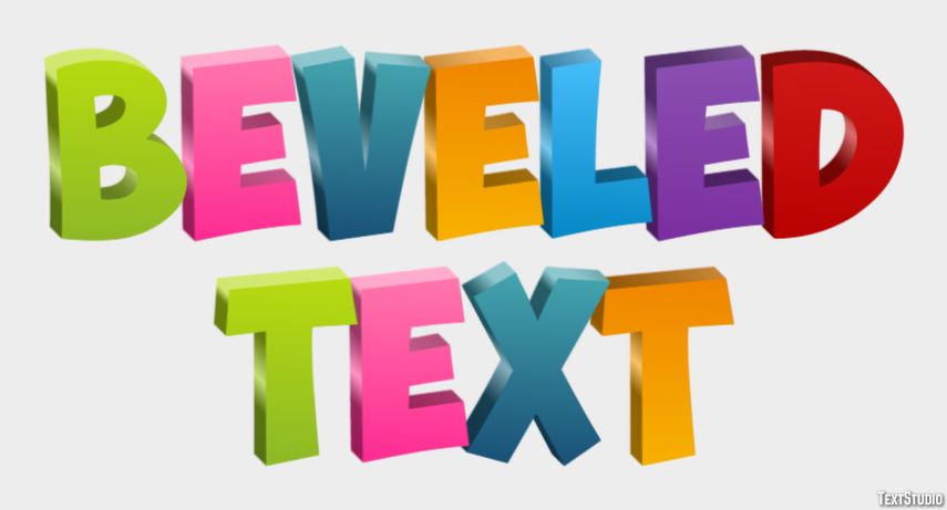 Beveled Text Efeito de texto