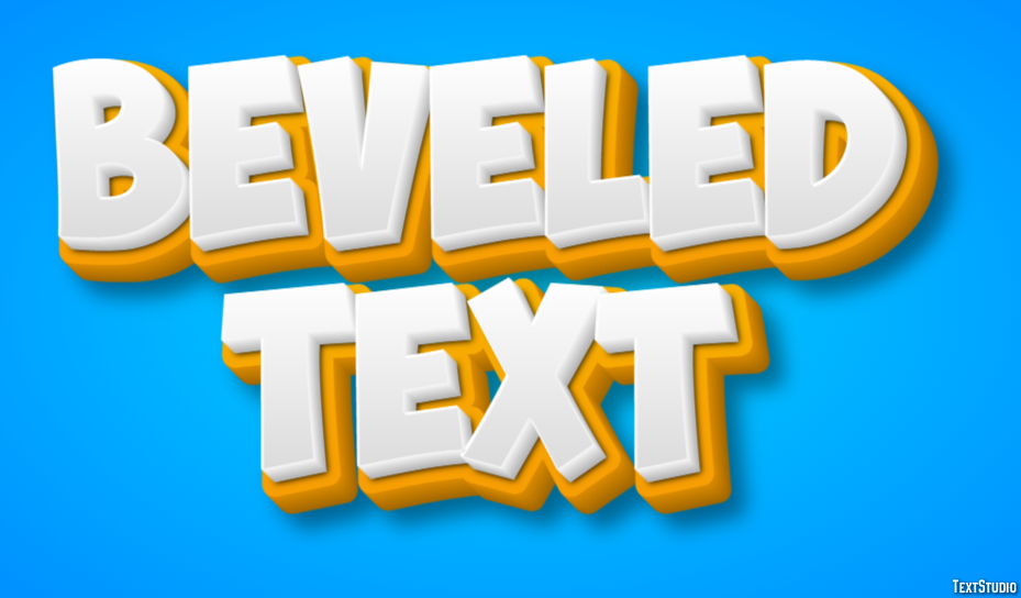 Beveled Text Efeito de texto