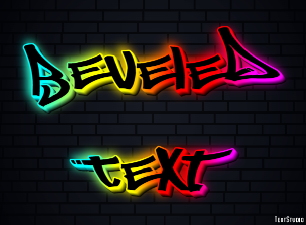 Beveled Text Efeito de texto