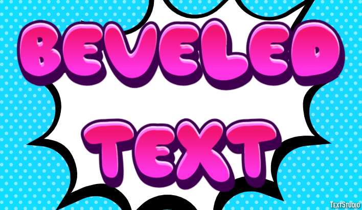 Beveled Text Efeito de texto