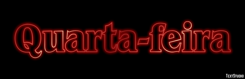 Quarta-feira Efeito de texto