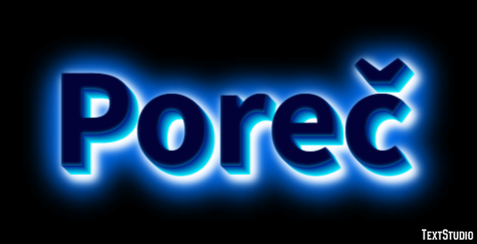 Poreč Efekt tekstowy