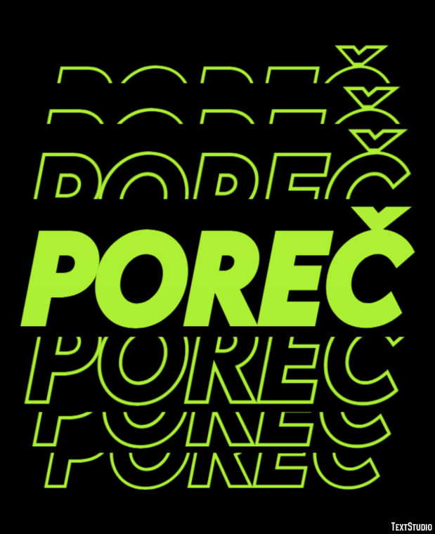 Poreč テキスト効果