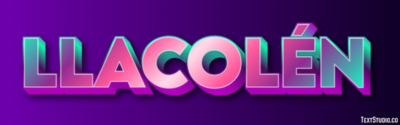 Llacolén Efecto de texto