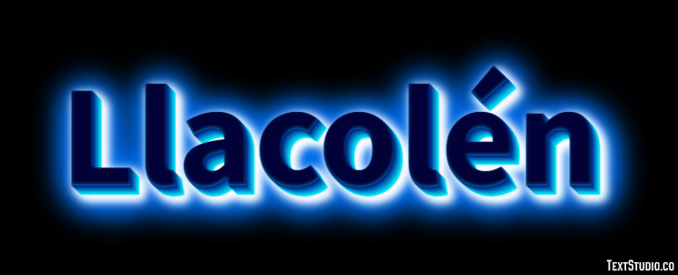 Llacolén Efecto de texto