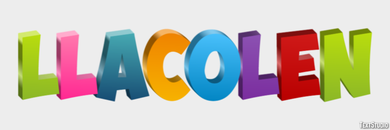Llacolén Efecto de texto