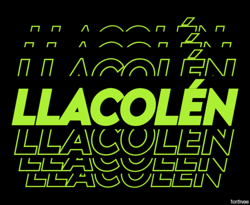 Llacolén Efecto de texto