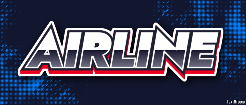 Airline Text effect