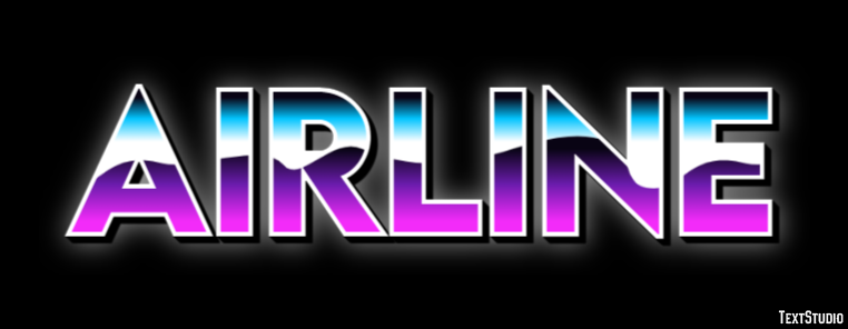 Airline Text effect