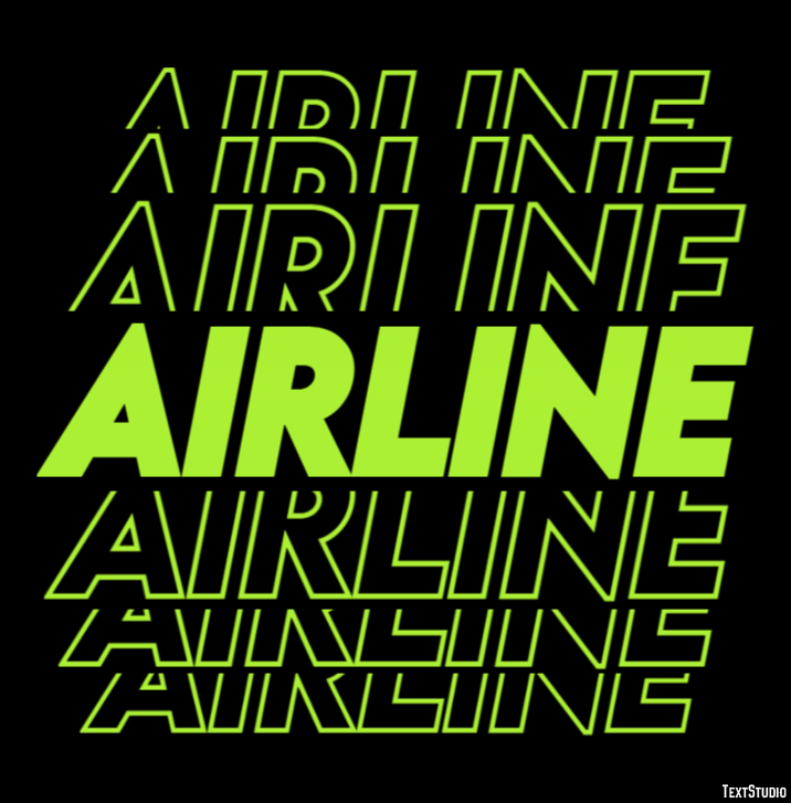 Airline Effetto testo