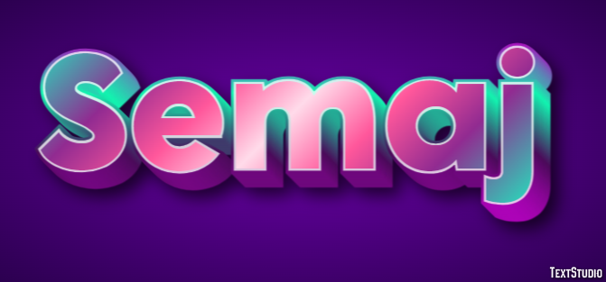 Semaj Text Effect