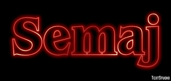 Semaj Text Effect