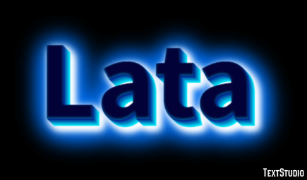 Lata Efeito do texto