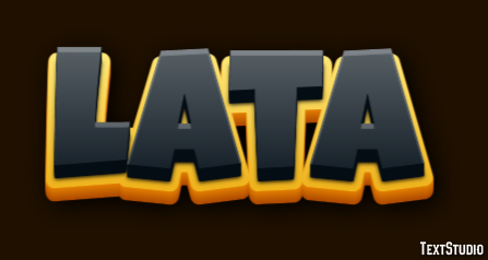 Lata Efeito do texto