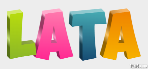 Lata Efeito do texto