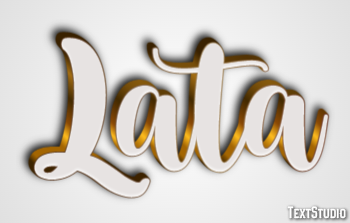 Lata Efeito do texto