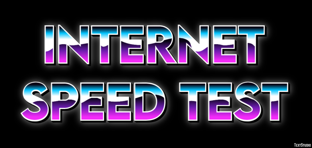 Internet Speed Test テキスト効果