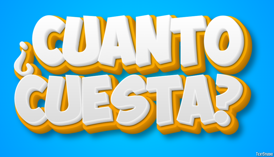 ¿Cuánto cuesta? Effet de Texte