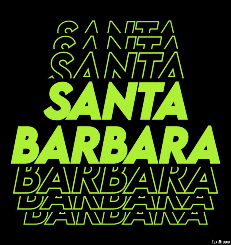 Santa Barbara Efekt tekstowy