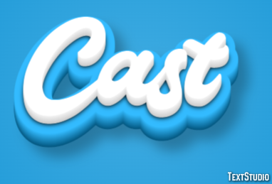 Cast Text effect